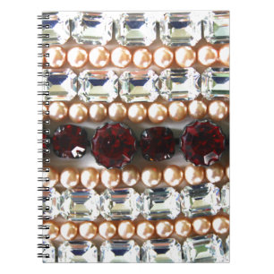 Carnet Elégant pierres gemmes diamants perles rubis