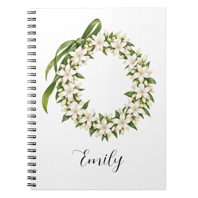 Carnet Elegant Pikake Lei Notebook (Devant)