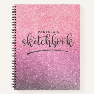 Carnet Elégant Pink Sketchbook personnalisé