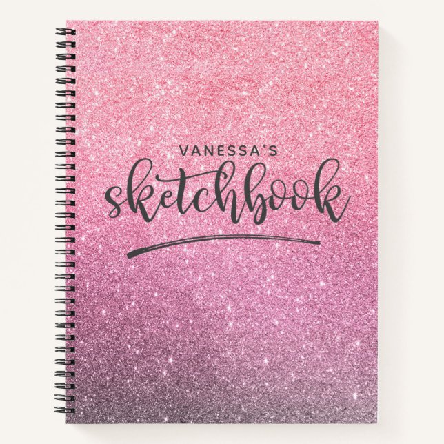Carnet Elégant Pink Sketchbook personnalisé (Devant)