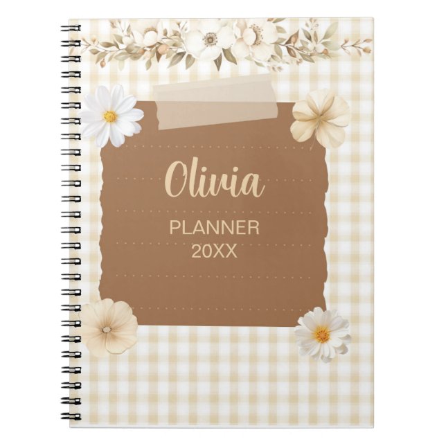 Carnet Élégant planificateur avec clignotants souples et  (Devant)