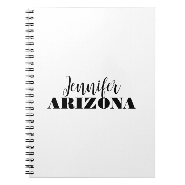 Carnet Élégant professionnel minimaliste moderne (Devant)