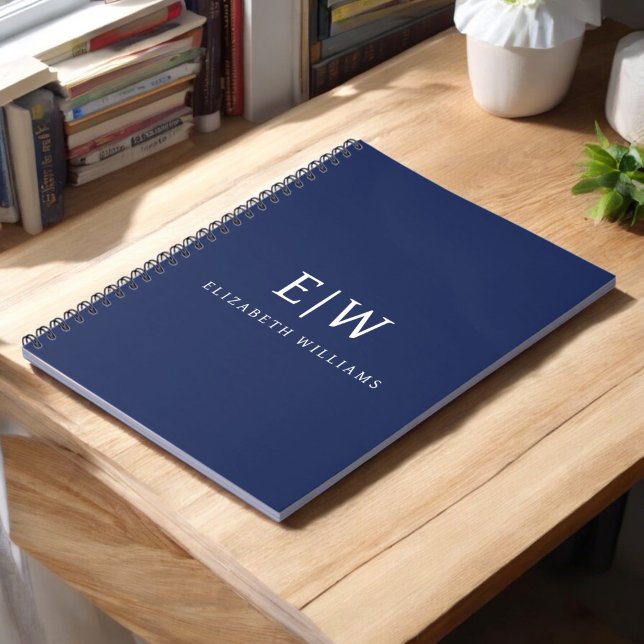 Carnet Élégant professionnel simple Monogramme minimalist (Créateur téléchargé)