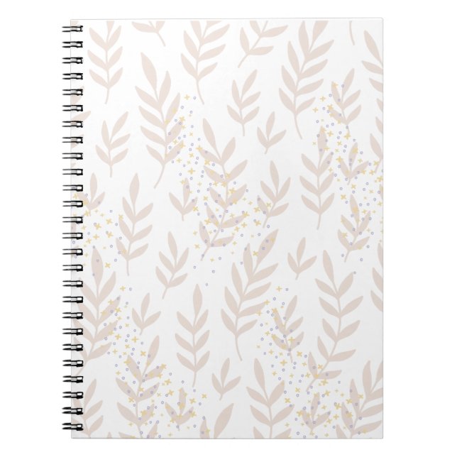 Carnet Elégant rêve floral : Motif feuillu délicieux (Devant)