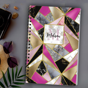 Carnet Élégant rose abstrait