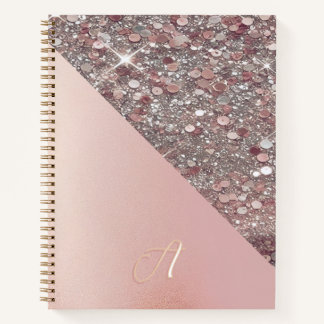 Carnet Elegant Rose Gold Monogram