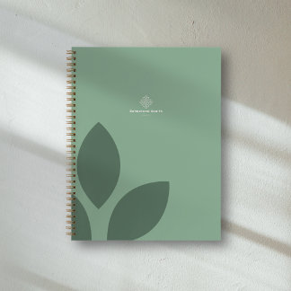 Carnet Elegant Sage Green Leaf Counselor Health Logo