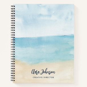 Carnet Élégant script d'aquarelle moderne personnalisé