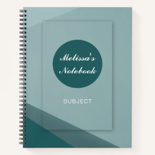 Carnet Élégant script géométrique moderne personnalisé