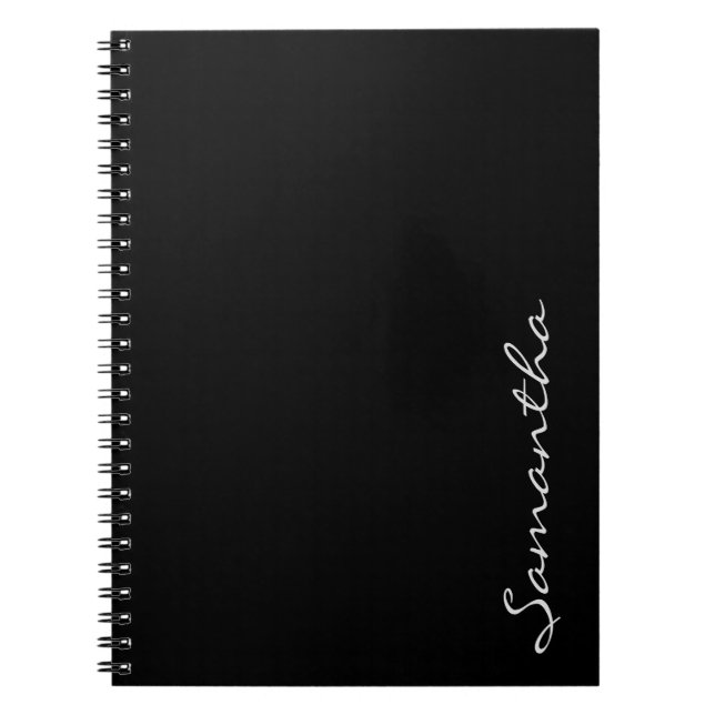 Carnet élégant simple moderne chic tendance monogramme no (Devant)