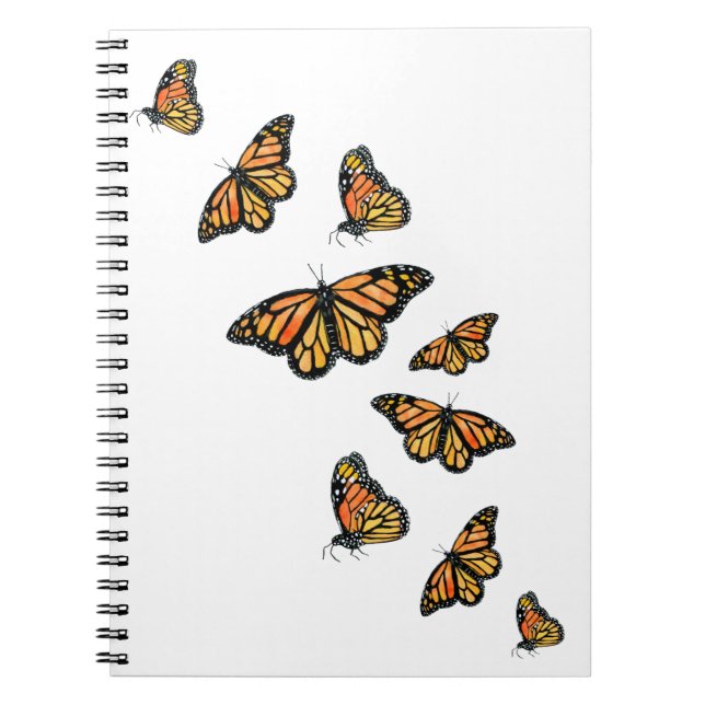 Carnet Elegant simple monarch butterfly (Devant)