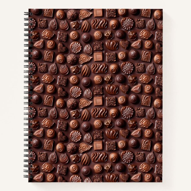 Carnet Elegant Simple Stylish Modern Trendy Chocolate (Devant)