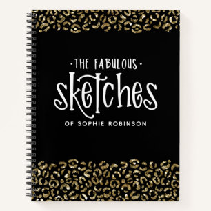 Carnet Elégant Sketchbook Black Gold Foil