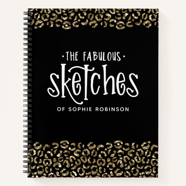 Carnet Elégant Sketchbook Black Gold Foil (Devant)