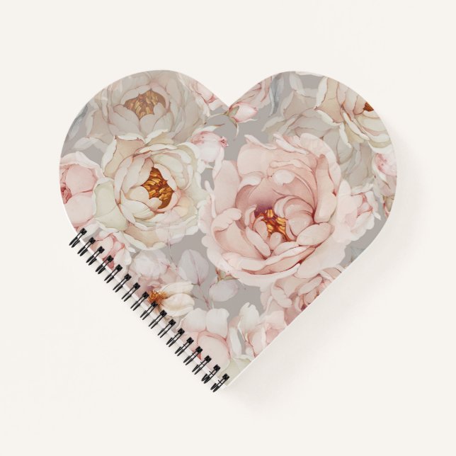Carnet Élégant tourbière florale (Devant)