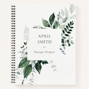 Carnet Élégant vert moderne feuillage Tropical Foliage