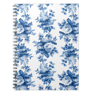 Carnet Elegant Vintage China Blue Roses
