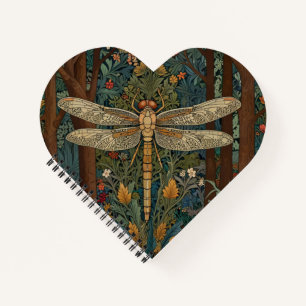 Carnet Elégant vintage dragonfly art boho chic botanique