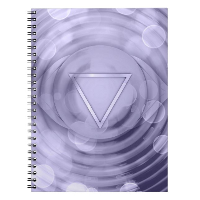 Carnet Élégant Violet Couronne Chakra Spirituel Zen (Devant)