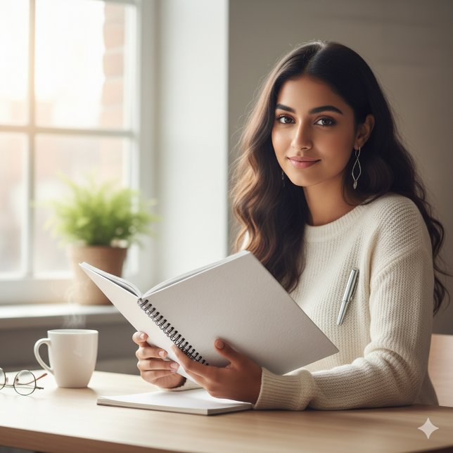 Carnet Elegant White Leather Texture Writing Notebook (Créateur téléchargé)