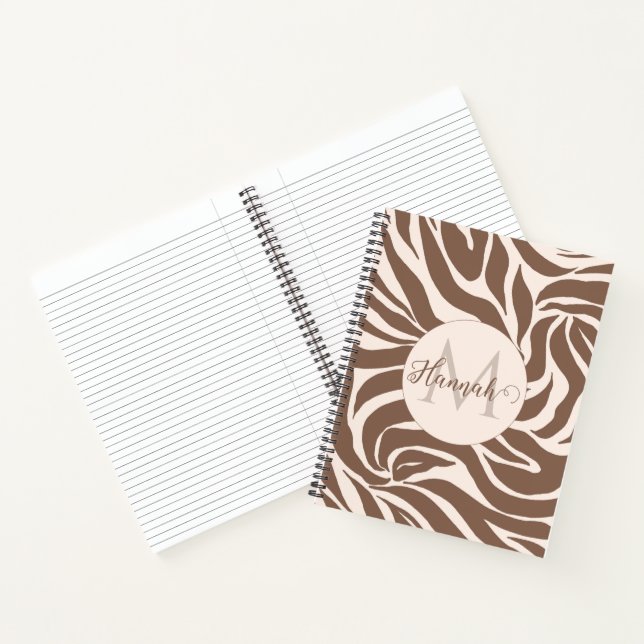Carnet Elégant Zebra Mocha Motif (Intérieur)