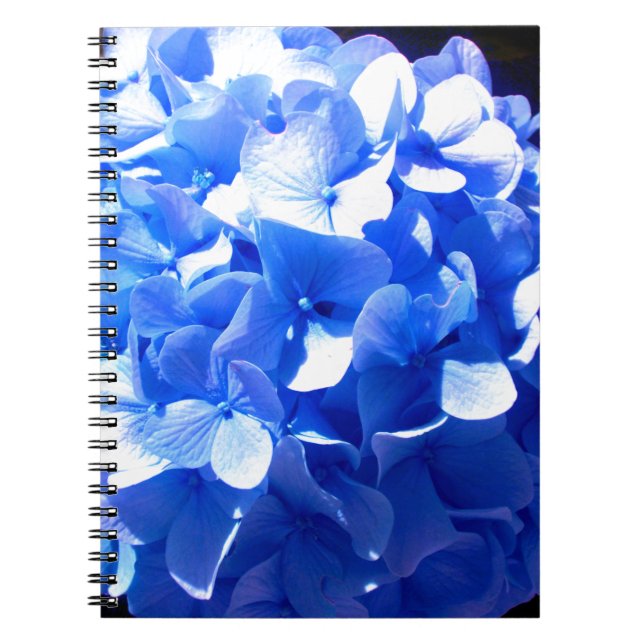 Carnet ElégantCobalt bleu floral élégant hydrangeas (Devant)