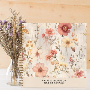 Carnet Elégante aquarelle Florale Feminine Petite entrepr