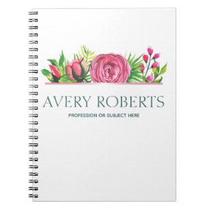 Carnet Elégante aquarelle florale moderne