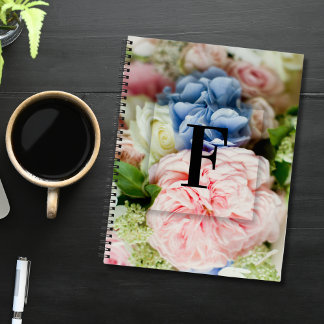 Carnet Élégante Lettre initiale personnalisée F Monogramm