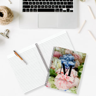 Carnet Élégante lettre initiale personnalisée M Monogramm