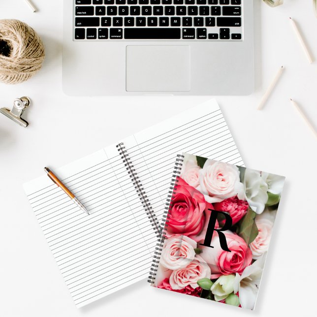 Carnet Élégante lettre initiale personnalisée R Monogramm (Créateur téléchargé)