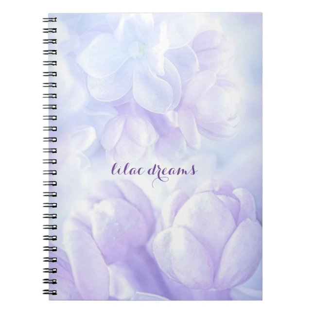 Carnet Elégante Lilac Fleurs violettes Lumière Design (Devant)