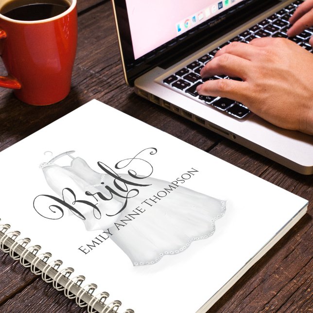 Carnet Élégante mariée de mariage personnalisée (Custom bride notebook)