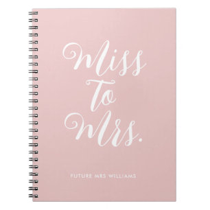 Carnet Élégante Miss to Mrs Chic Planificateur de Mariage