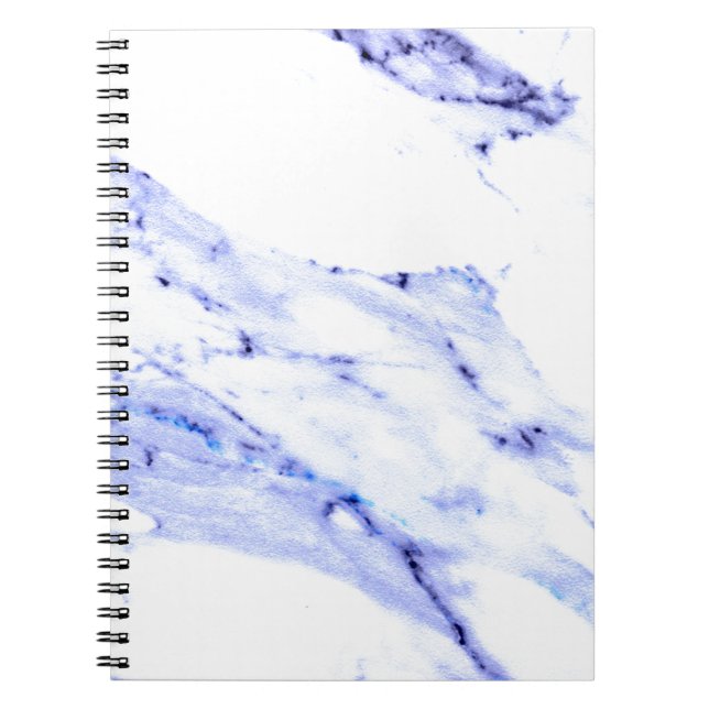 Carnet Elégante motif en granit bleu blanc (Devant)