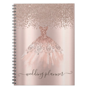 Carnet Élégante Parties scintillant Rose Chic Or, Diamond