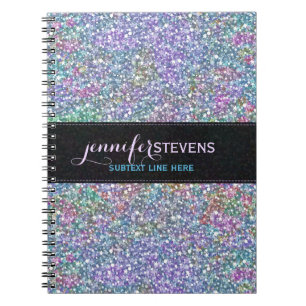 Carnet Elégante Parties scintillant violette couleur noir