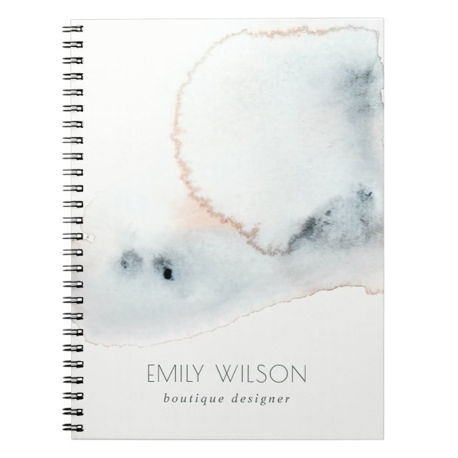 Carnet Elégante plage d'aquarelle bleu Aquarelle Aquarell (Devant)