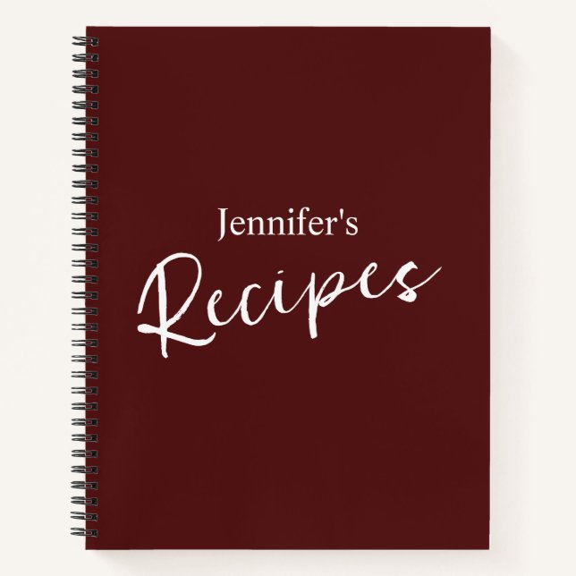 Carnet Élégante recette minimaliste de Bourgogne (Devant)