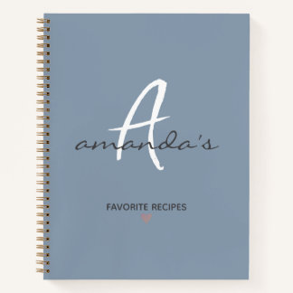 Carnet Elégante recette minimaliste Dusty Grey