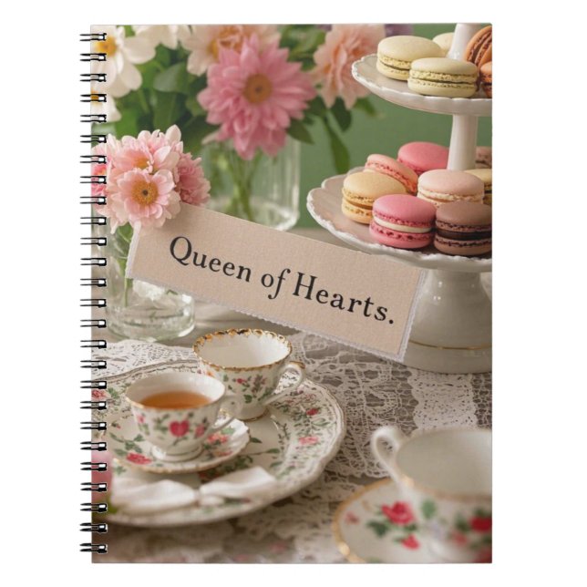 Carnet Élégante reine florale des coeurs (Devant)