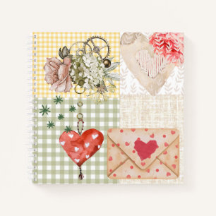 Carnet Élégante texture vintage des illustrations scrapbo