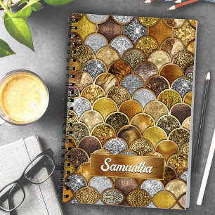 Carnet Élégantes échelles de sirène en or