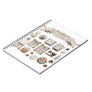 Carnet Éléments d'arts, d'artisanat et de couture mignons