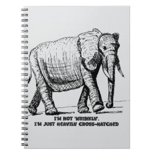 Carnet Éléphant à Hachures Lourdes Croisées