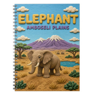 Carnet Éléphant Amboseli Plains Moderne KlayKoo