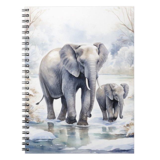 Carnet Elephant and Baby (Devant)