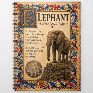 Carnet Éléphant, Art du Bestiaire Médiéval