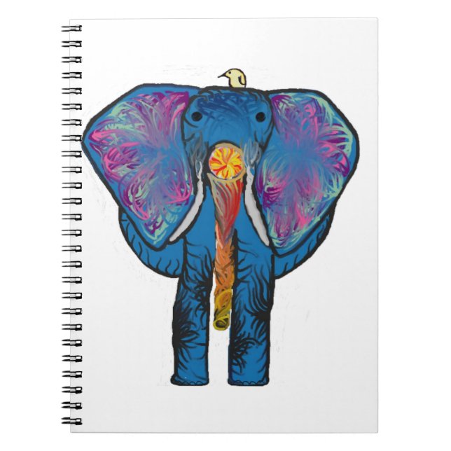 Carnet Eléphant coloré (Devant)