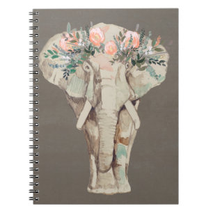Carnet Eléphant de la Couronne de fleurs II